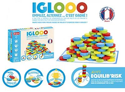 Iglooo 100 stuks - JEUJURA - Behendigheids- en logicaspel met pucks en matten, spelregels inbegrepen