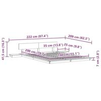 Bedframe Bruin 140 x 200 cm Hout - thumbnail