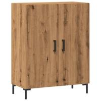 Dressoir 69,5x34x90 cm bewerkt hout artisanaal eikenkleur - thumbnail