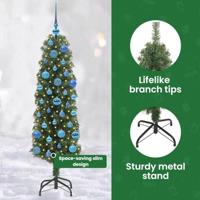 VidaXL Kunstkerstboom groen 150 cm pvc en staal en kunststof - thumbnail