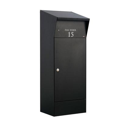 Pakketbrievenbus met LED-verlichting Allux Bjørn - zwart