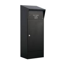 Pakketbrievenbus met LED-verlichting Allux Bjørn - zwart - thumbnail