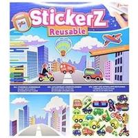 StickerZ stickerboek verschillende voertuigen met herbruikbare (raam) stickers - thumbnail