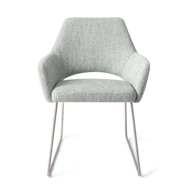 Jesper Home Yanai eetkamerstoel Soft Sage slide steel