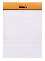 Schrijfblok rhodia a6 lijn 80vel 80gr oranje | 10 stuks - thumbnail