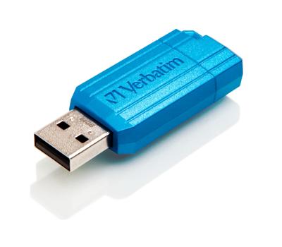 Verbatim USB DRIVE 2.0 PINSTRIPE USB-stick 64 GB Blauw 49961 USB-A 2.0