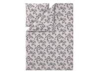 LIVARNO Satijnen dekbedovertrek 140 x 200 cm (Bladeren/grijs) - thumbnail