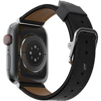 OtterBox Symmetry Cactus Leather horlogeband voor Apple Watch 46mm/45mm/44mm, vervangende duurzame, zachte band voor Apple Watch, Zwart - thumbnail