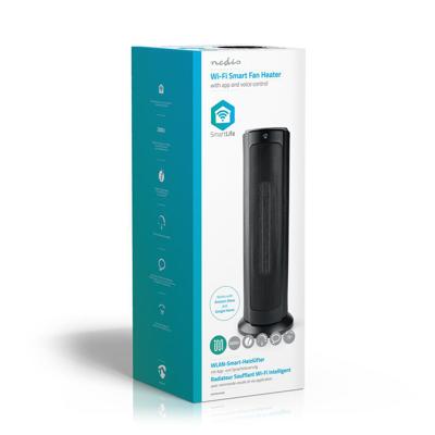 Wi-Fi Smart Toren Ventilatorkachel | Thermostaat | 1200 & 2000 W | Zwart