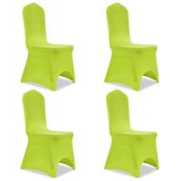 VidaXL Stoelhoes stretch 4 stuks groen - thumbnail