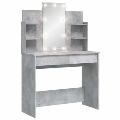 Kaptafel met LED-verlichting 96x40x142 cm betongrijs