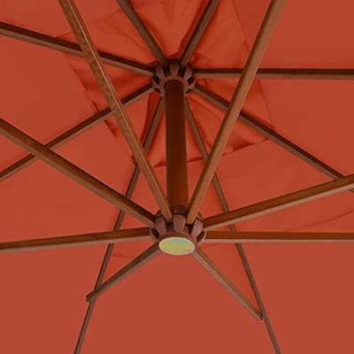 Zweefparasol met houten paal 400x300 cm terracotta Zweefparasol met houten paal 400x300 cm terracotta