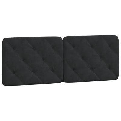 Bed met matras fluweel zwart 140x190 cm