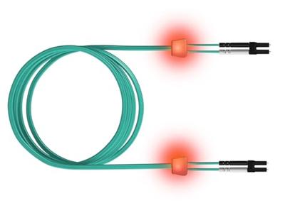 saCon glasvezel LED patchkabel duplex 50/125µm OM3, LC/LC, turkoois, 3 m saCon glasvezel LED patchkabel duplex 50/125µm OM3, LC/LC, turkoois, 3 m