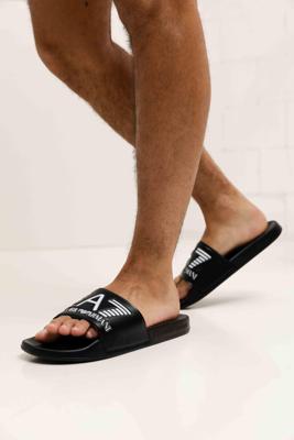 EA7 Emporio Armani Slippers Heren Zwart - Maat 46 - Kleur: Zwart | Soccerfanshop