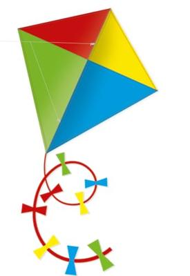 Günther Flugspiele Eenlijns Vlieger Quadro Spanwijdte 700 mm