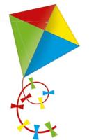 Günther Flugspiele Eenlijns Vlieger Quadro Spanwijdte 700 mm - thumbnail