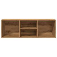 Schoenenopbergbank 105x35x35 cm bewerkt hout artisanaal eiken - thumbnail