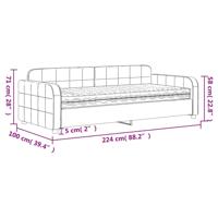Slaapbank met matras 100x200 cm fluweel blauw - thumbnail