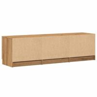 Tv-meubel 140x35x40 cm bewerkt hout artisanaal eikenkleur - thumbnail