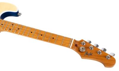 Flight Rock Series Pathfinder Tenor Transparent Blue elektrische solid body ukelele met gigbag