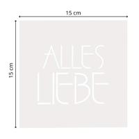 Mundart Stempel • stencil duitse tekst "alles liebe" - thumbnail
