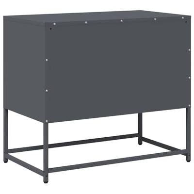 Tv-meubel 68x39x60,5 cm staal antracietkleurig