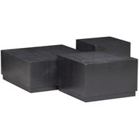 WOOOD Bijzettafel 'Pim' Essen, Set van 3 stuks, kleur zwart - thumbnail