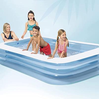 Intex opblaasbaar zwembad family pool blauw - thumbnail