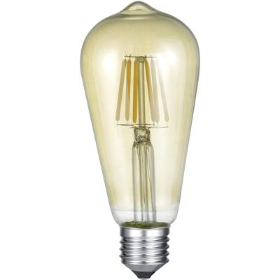 LED Filament Lamp E27 - 6W Warm Wit 2700K Amber Aluminium