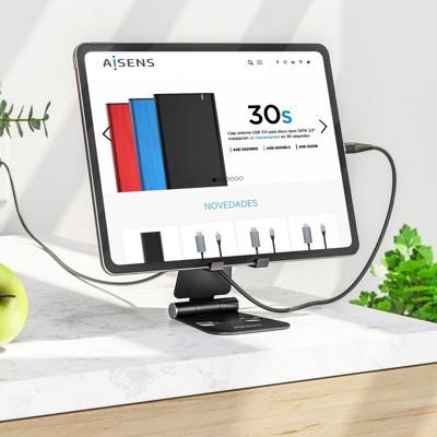 Tablethouder Aisens MS2PXL-096 Zwart