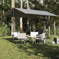 Kampeerluifel waterdicht 360x294 cm grijs en oranje - thumbnail