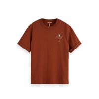 Scotch & Soda T-shirt van biologisch katoen bruin - thumbnail