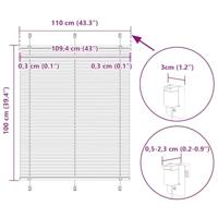 Pliss rolgordijn 110x100cm stofbreedte 109,4cm polyester crme - thumbnail