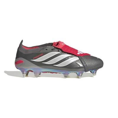 adidas Predator Elite FT IJzeren-Nop Voetbalschoenen (SG) Donkergrijs Wit Zilver Rood adidas Predator Elite FT IJzeren-Nop Voetbalschoenen (SG) Donkergrijs Wit Zilver Rood