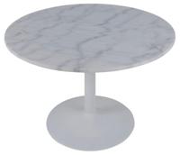 Bendt Ronde Eettafel 'Dara' 110cm, kleur Wit Marmer - thumbnail