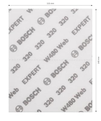 Bosch Accessoires EXPERT Schuurvel Web W480 115 x 140 mm, G320, 2x - 2608902384