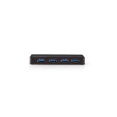 Nedis UHUBU3420BK Usb-hub 4-poorts Gevoed Over Usb 3.0 Afzonderlijke Voeding 5 Gbps - thumbnail