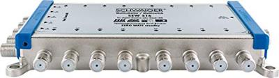 Schwaiger SEW516 531 Satelliet multiswitch Ingangen (satelliet): 5 (4 satelliet / 1 terrestrisch) Aantal gebruikers: 16 Standby-functie, geschikt voor Quad LNB Schwaiger SEW516 531 Satelliet multiswitch Ingangen (satelliet): 5 (4 satelliet / 1 terrestrisch) Aantal gebruikers: 16 Standby-functie, geschikt voor Quad LNB