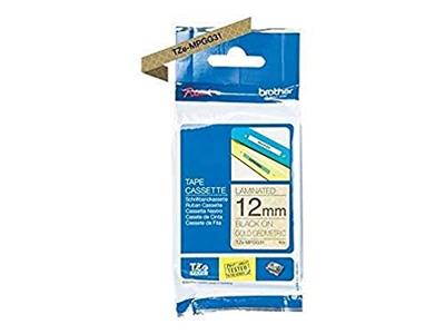 Labeltape met patroon Brother TZe, TZ TZe-MPGG31 Tapekleur: Goud (geometrisch motief) Tekstkleur:Zwart 12 mm 4 m Labeltape met patroon Brother TZe, TZ TZe-MPGG31 Tapekleur: Goud (geometrisch motief) Tekstkleur:Zwart 12 mm 4 m