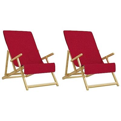 VidaXL Strandhanddoeken 2 st 400 g/m² 60x135 cm stof bordeauxrood