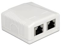 DeLOCK Network Wall Outlet 2 Port Cat.6A LSA montagedoos - thumbnail