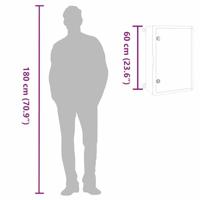 VidaXL Bedieningskast grijs 40 x 20 x 60 cm abs kunststof - thumbnail