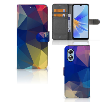 OPPO A17 | Book Case | Polygon Dark OPPO A17 | Book Case | Polygon Dark