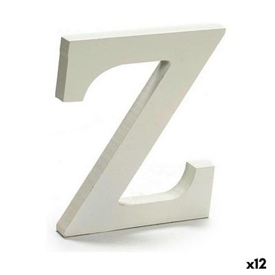 Brief Z Hout Wit (1,8 x 21 x 17 cm) (12 Stuks)