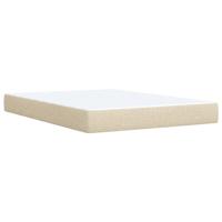 Boxspring met matras stof crèmekleurig 140x200 cm - thumbnail