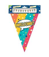 Vlaggenlijn &apos;Welcome&apos; Rainbow (10m) - thumbnail