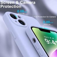 Lunso - iPhone 15 Plus - Hoesje Flexibel silicone Backcover - Lila - thumbnail