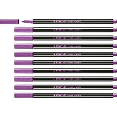 Viltstift stabilo pen 68/856 m metallic roze | 10 stuks