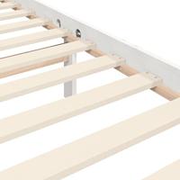 Bedframe met hoofdbord massief hout wit - thumbnail